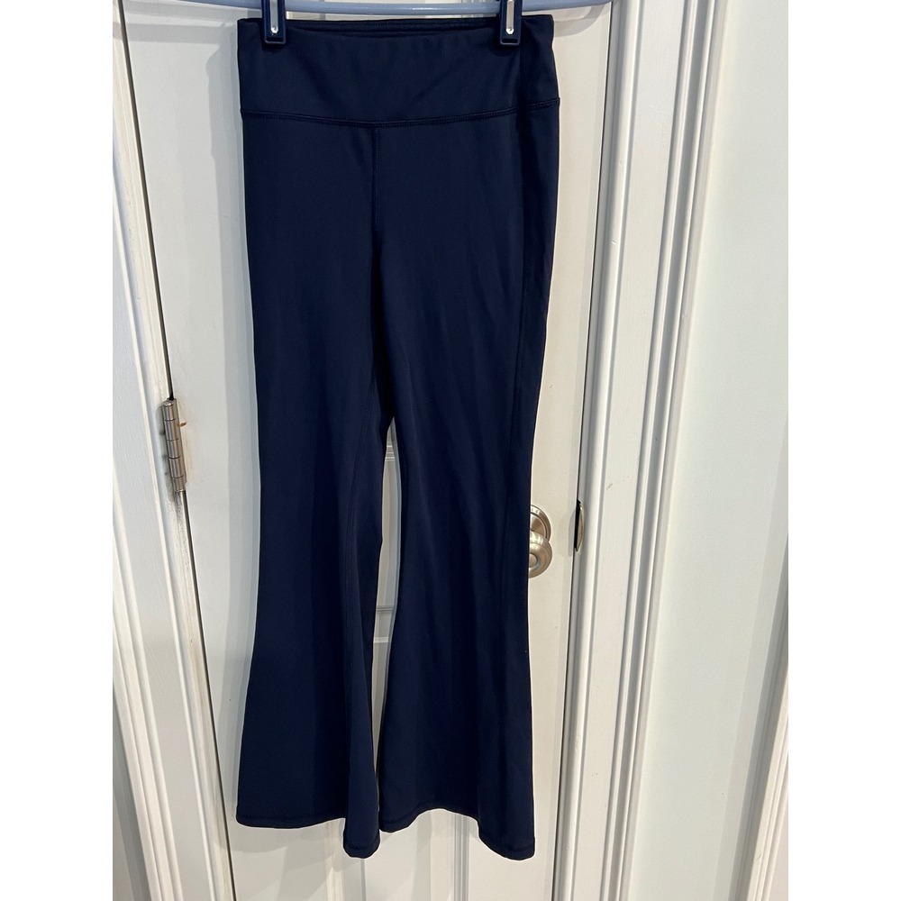 90 Degree by Reflex Girls Navy Blue Flare Yoga Pants Leggings Size M 10 5296
